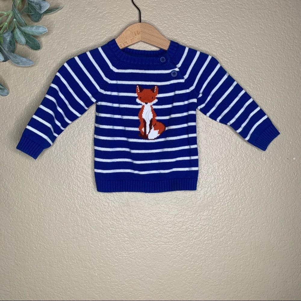 Gymboree ~ Stripped Fox Sweater
